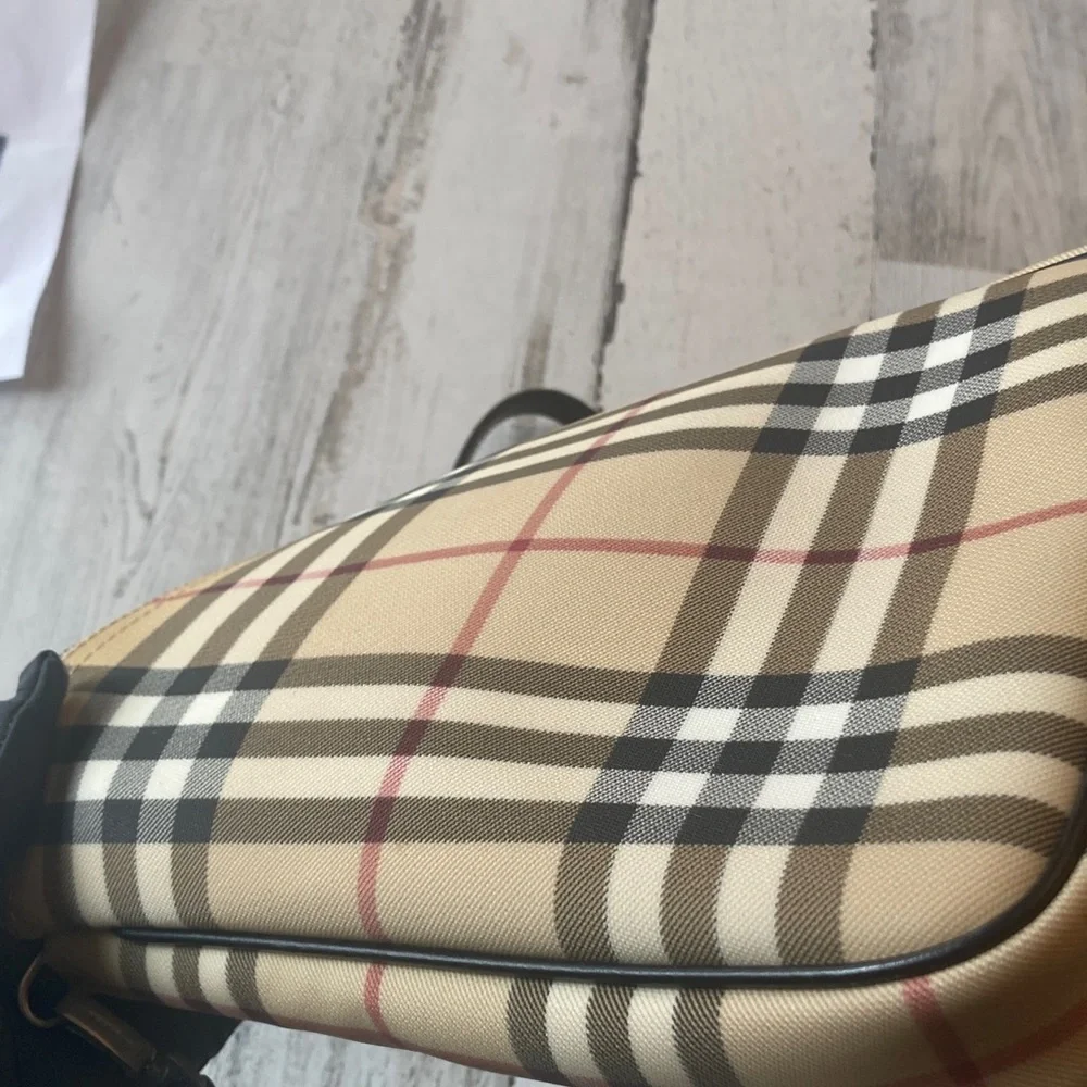 Genuine Burberry London Nova Check  Black and Beige  Crossbody Bag w/COA - Picture 16 of 17